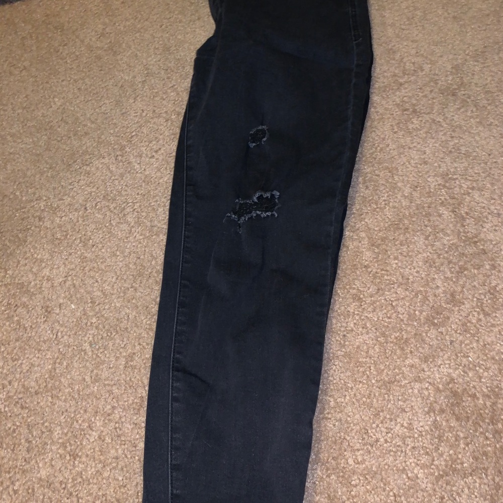 Black ripped jeans